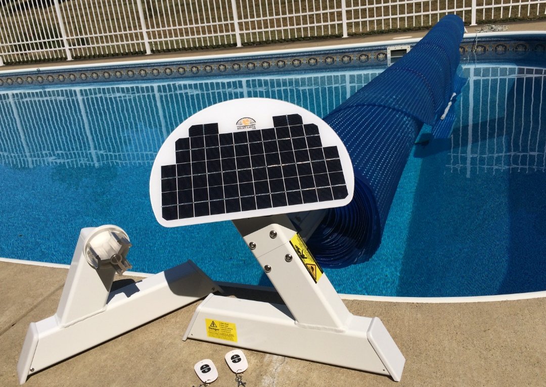 Motorized Solar Blanket Roller for pools up to 40ft length - Solar